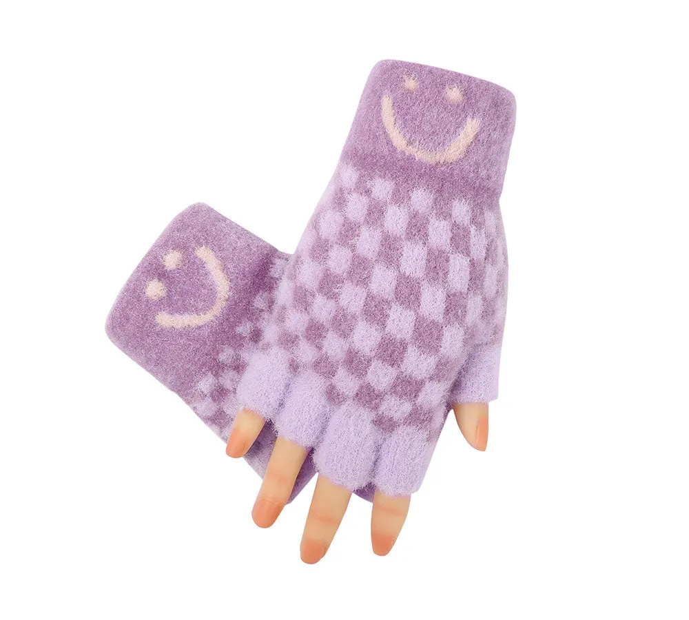 Kids Knit Fingerless Ultra Plush Knit Gloves