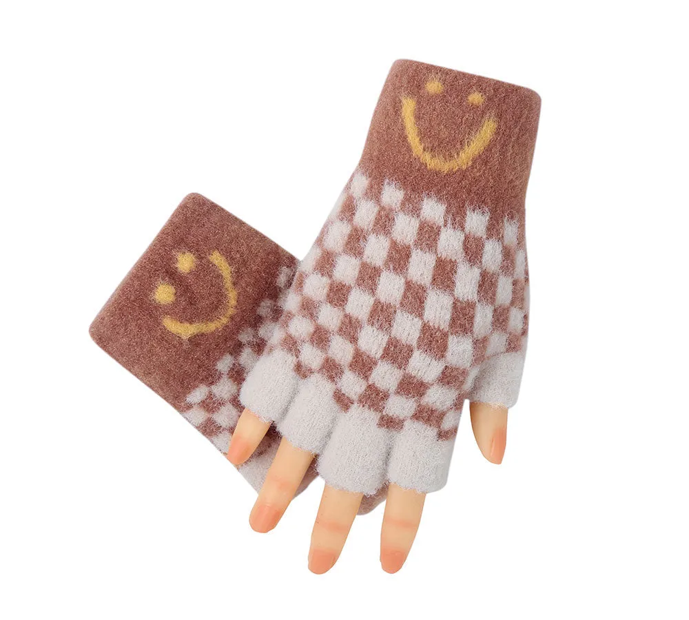 Kids Knit Fingerless Ultra Plush Knit Gloves