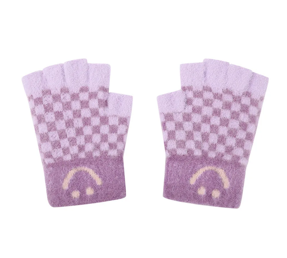 Kids Knit Fingerless Ultra Plush Knit Gloves