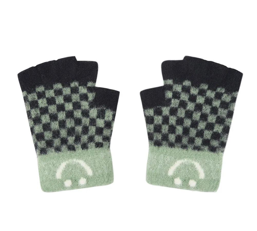 Kids Knit Fingerless Ultra Plush Knit Gloves