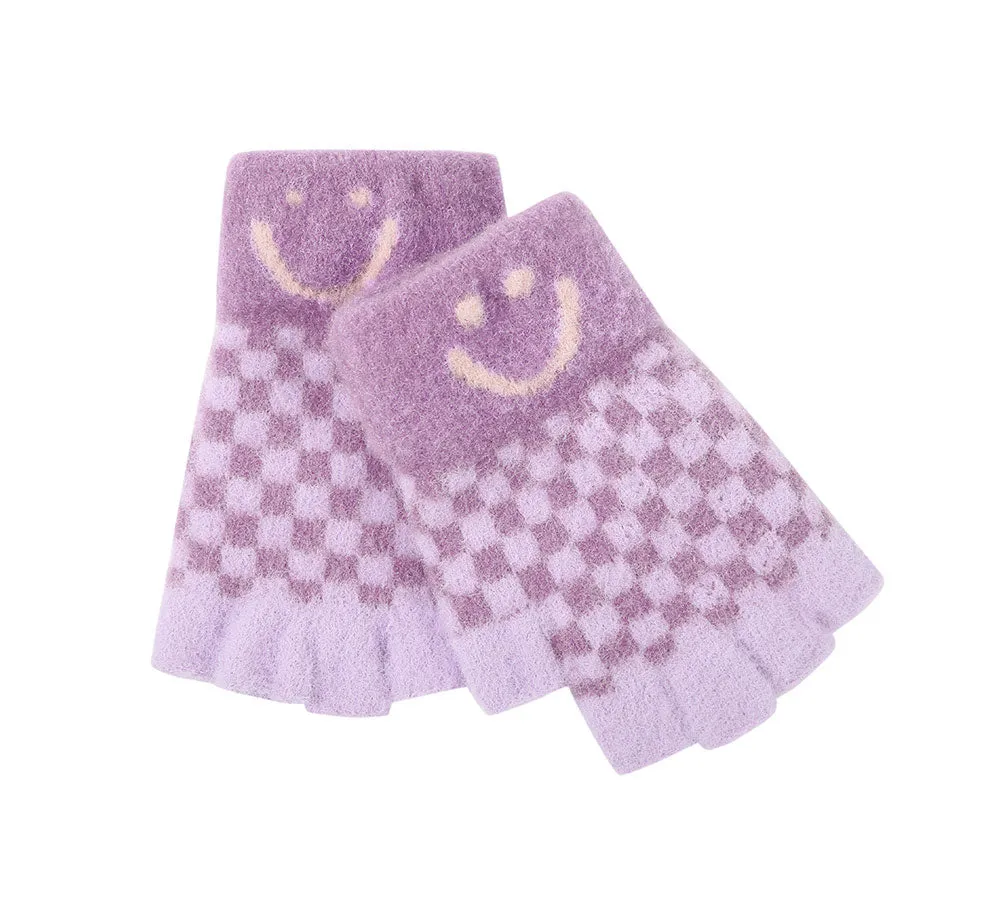 Kids Knit Fingerless Ultra Plush Knit Gloves