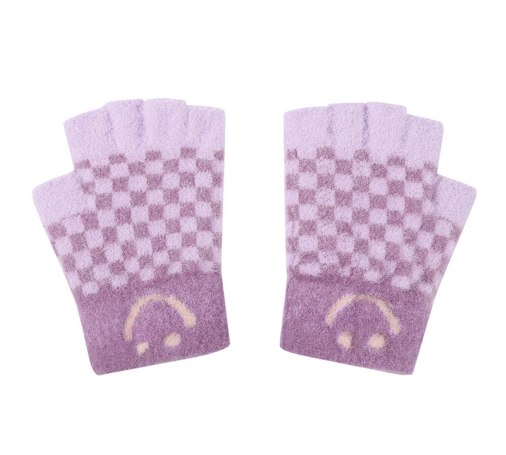 Kids Knit Fingerless Ultra Plush Knit Gloves