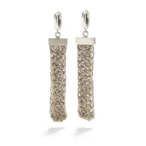 Knitted Silver Earrings