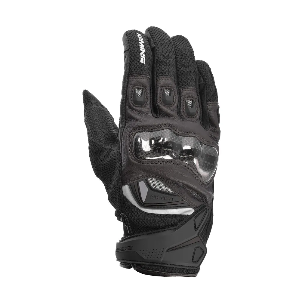 KOMINE GK-224 CARBON PROTEC LEATHER MESH GLOVES