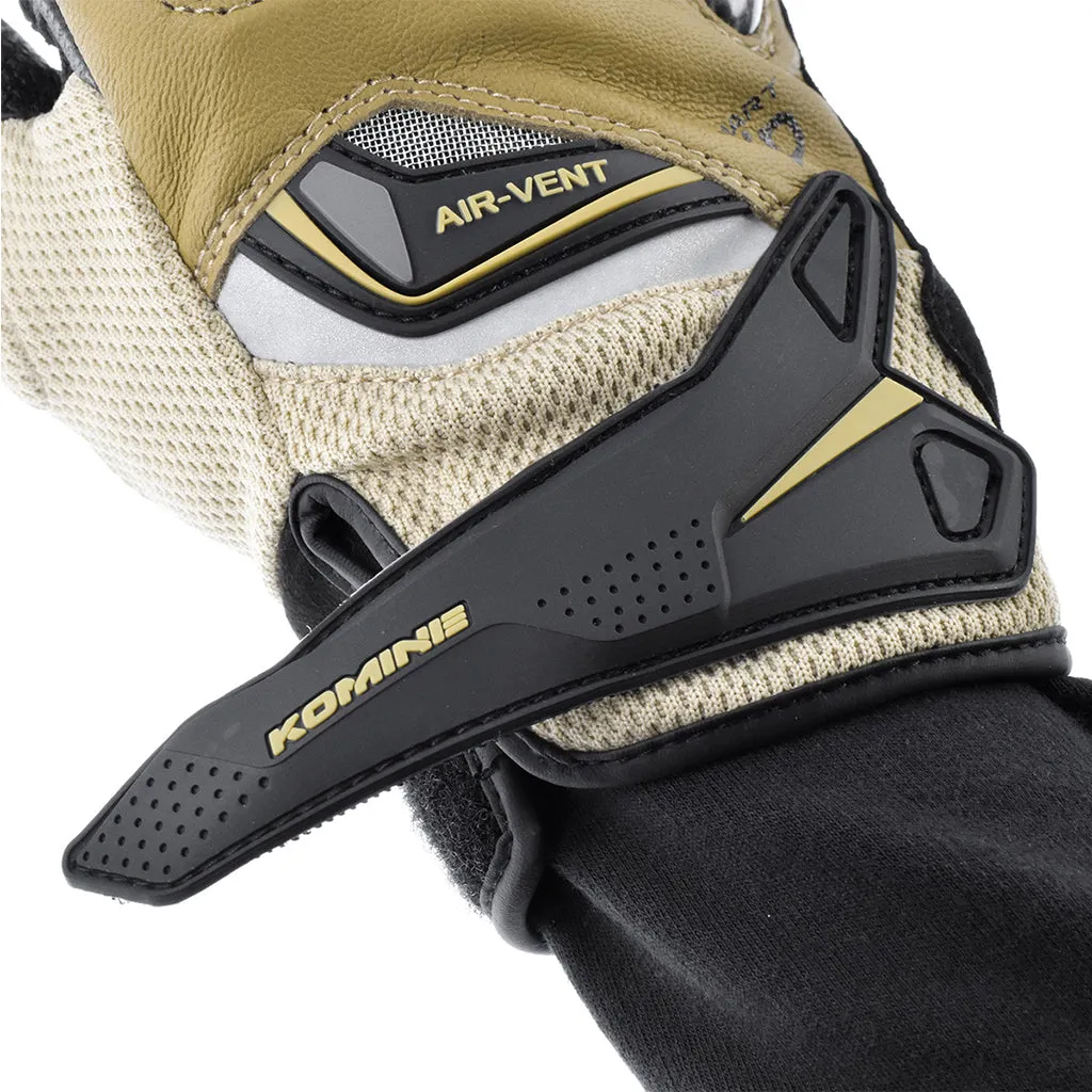 KOMINE GK-224 CARBON PROTEC LEATHER MESH GLOVES