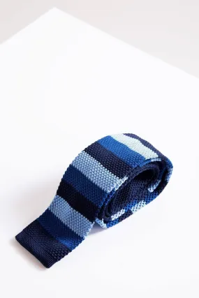 KT - Blue Stripe Knitted Tie