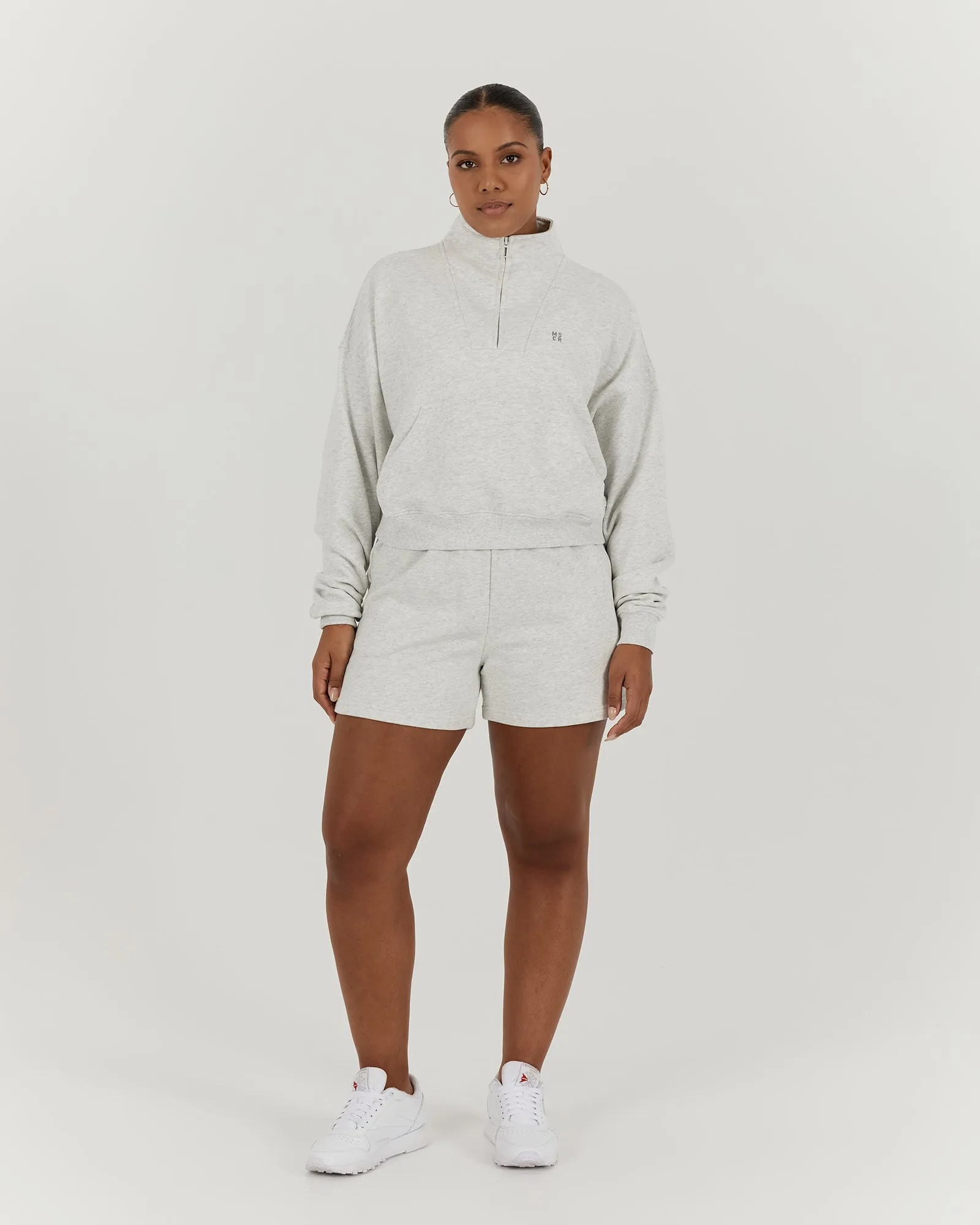 LEISURE 1/4 ZIP JUMPER - ICE GREY