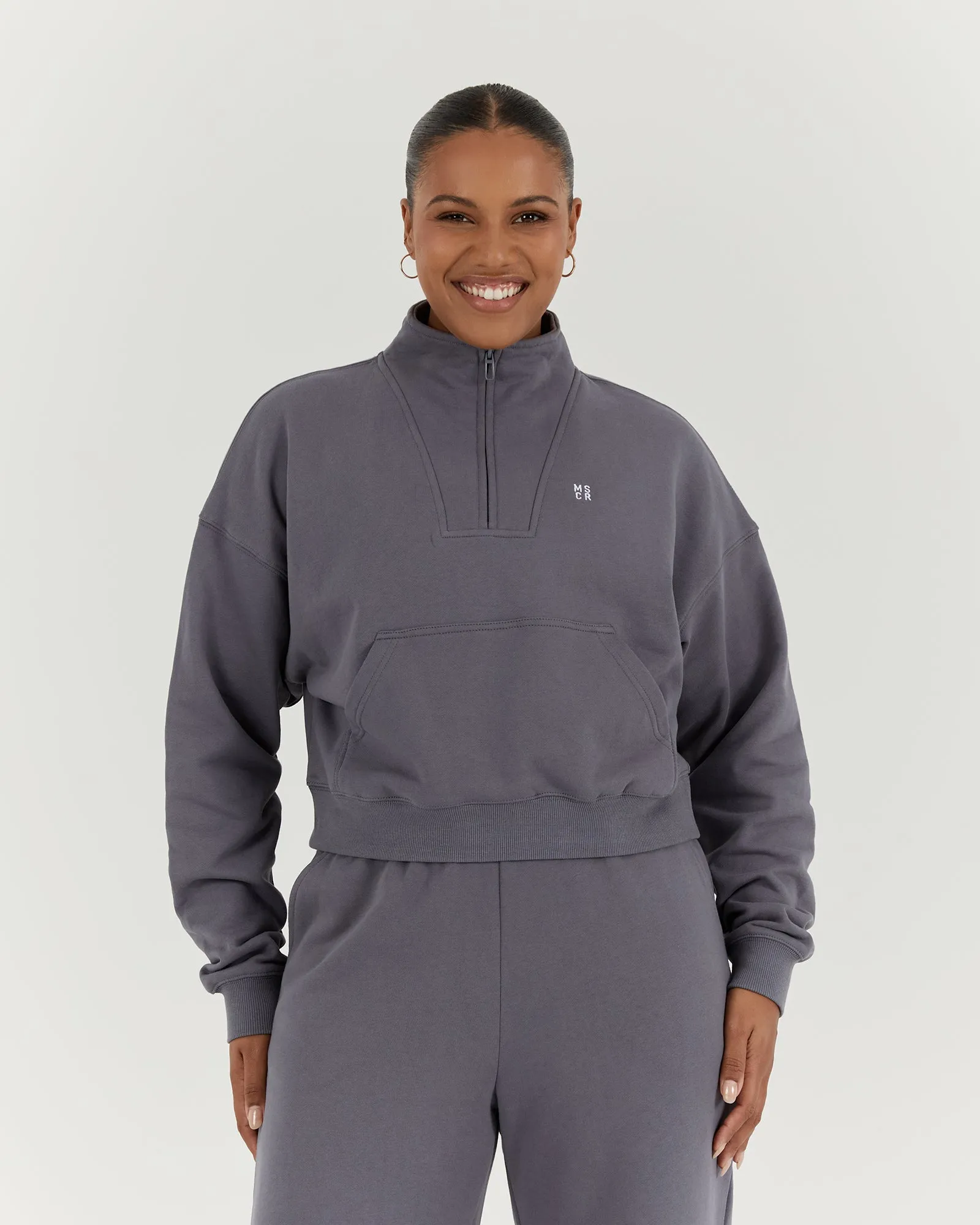 LEISURE 1/4 ZIP JUMPER - SHADOW