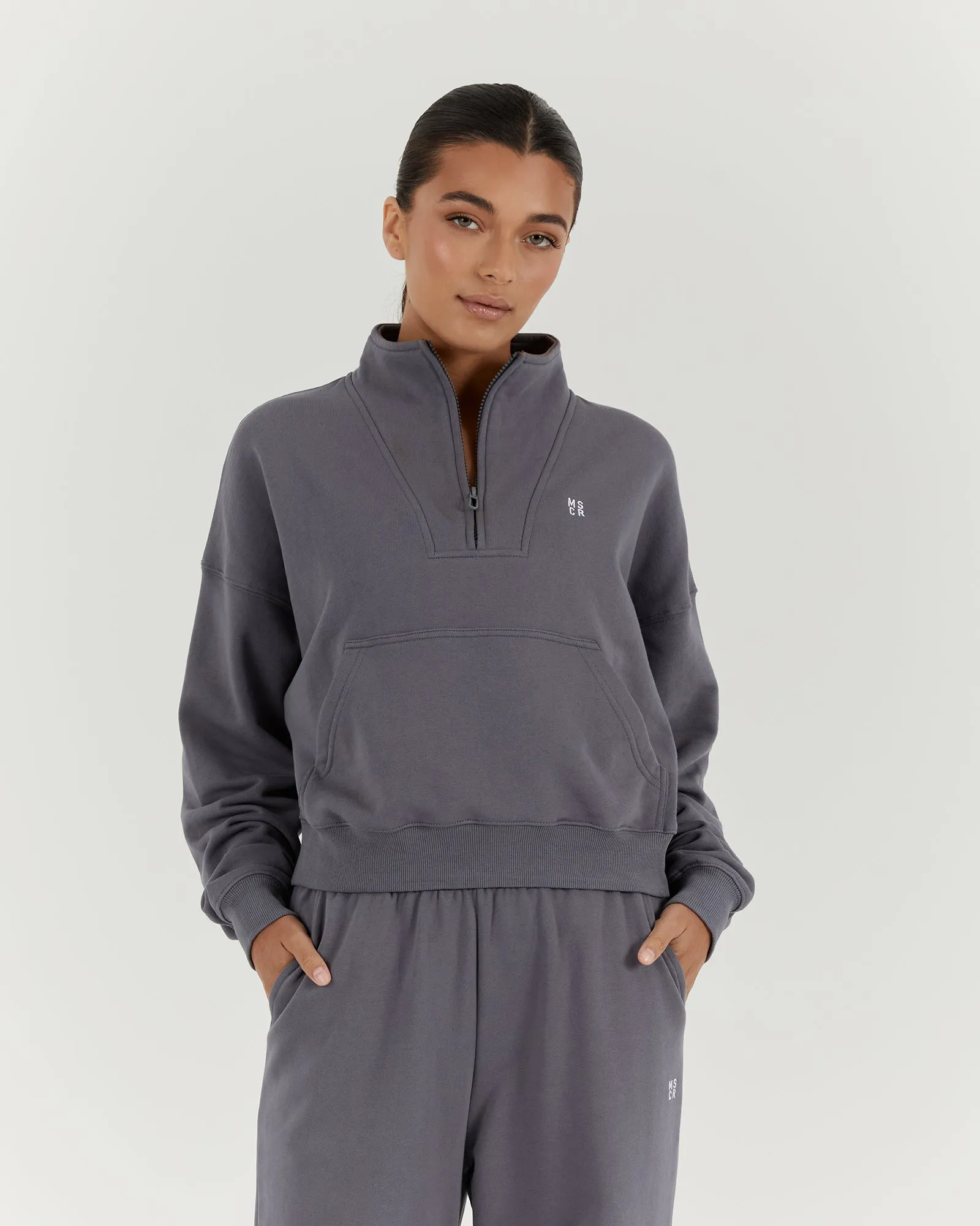 LEISURE 1/4 ZIP JUMPER - SHADOW