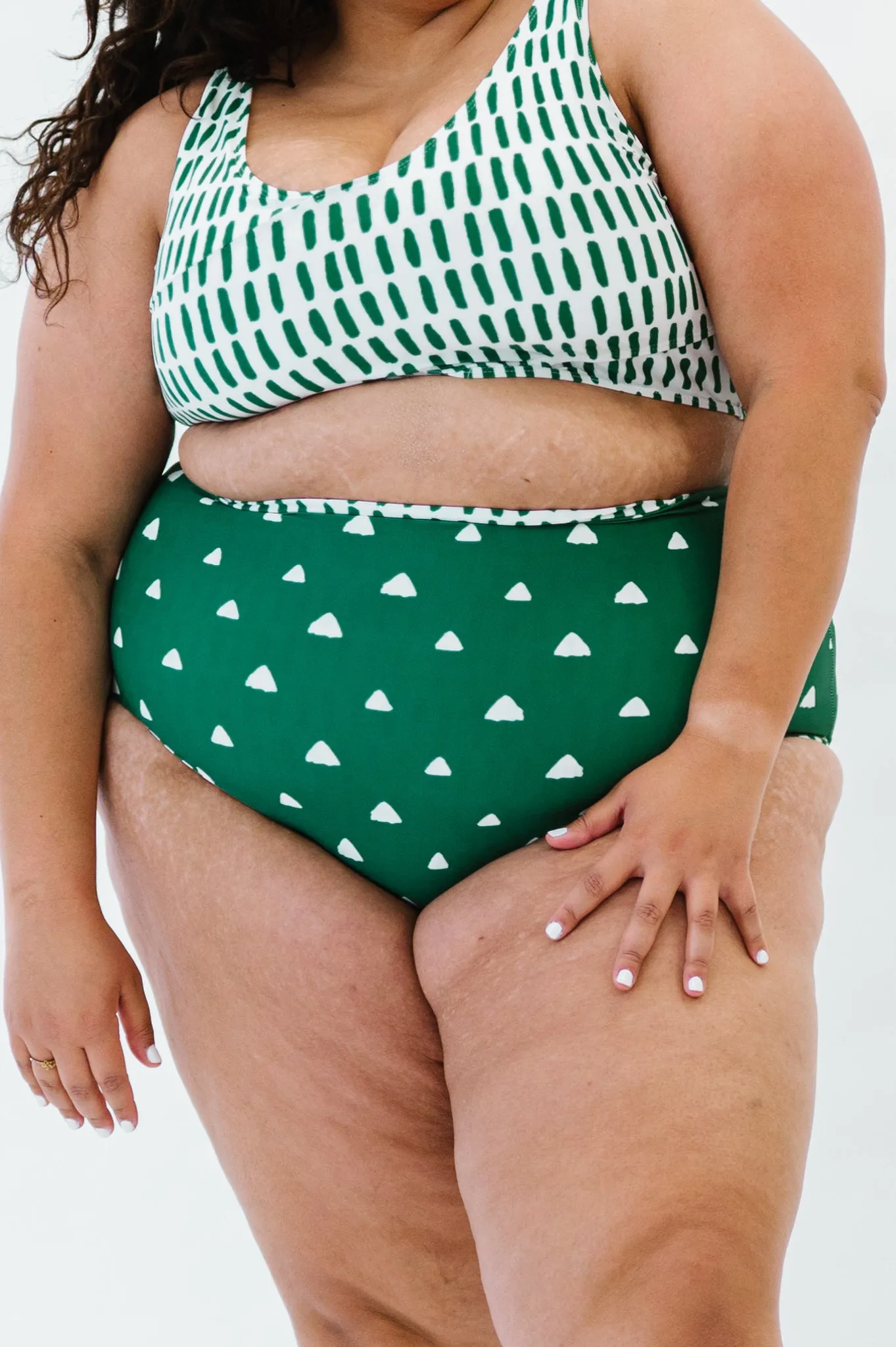 Leisure Reversible Bottoms |  Kiwi Triangle/Lines