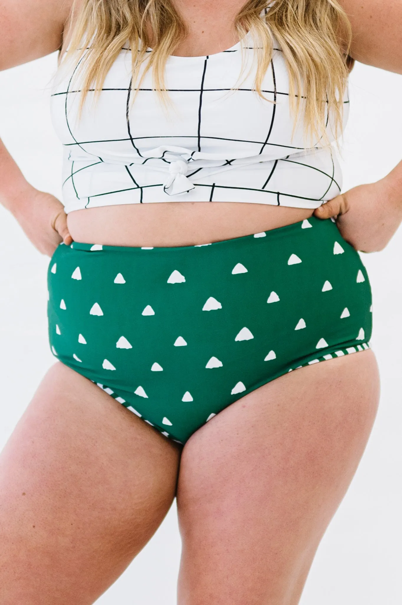 Leisure Reversible Bottoms |  Kiwi Triangle/Lines