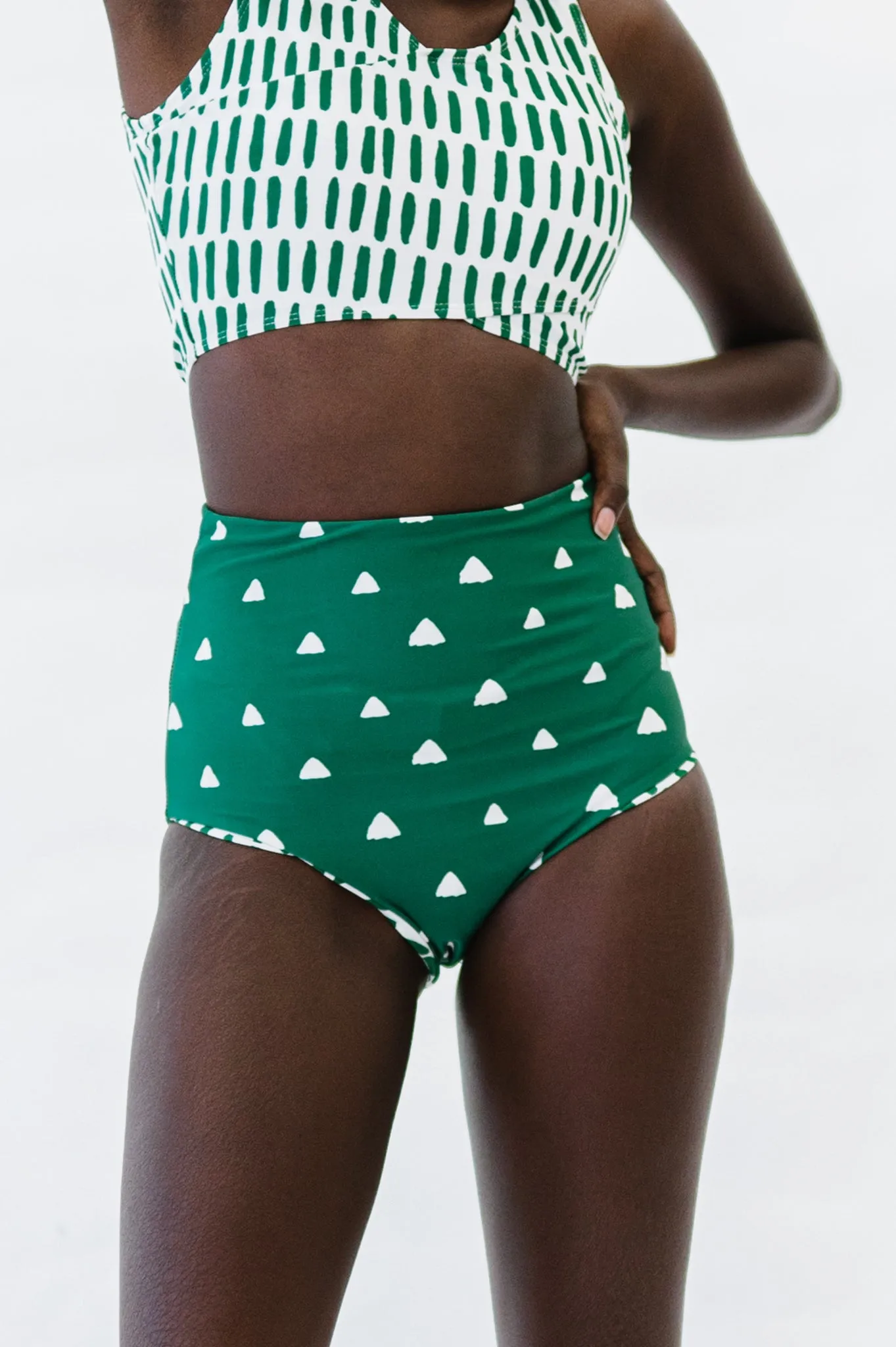 Leisure Reversible Bottoms |  Kiwi Triangle/Lines