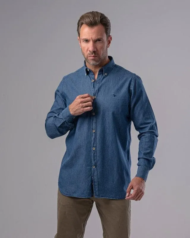 LONG SLEEVE DENIM SHIRT - JEANS