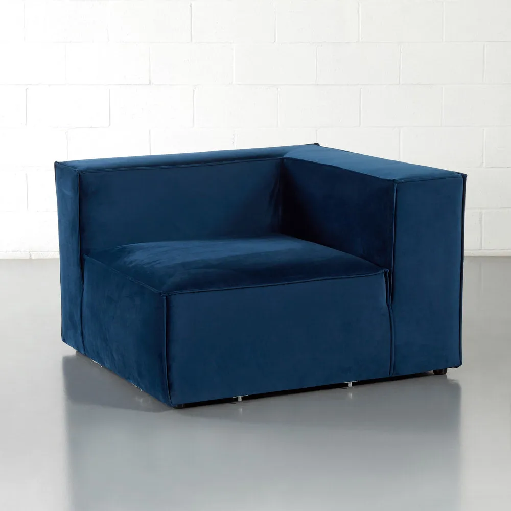 MASON - Blue Velvet Corner Chair Module