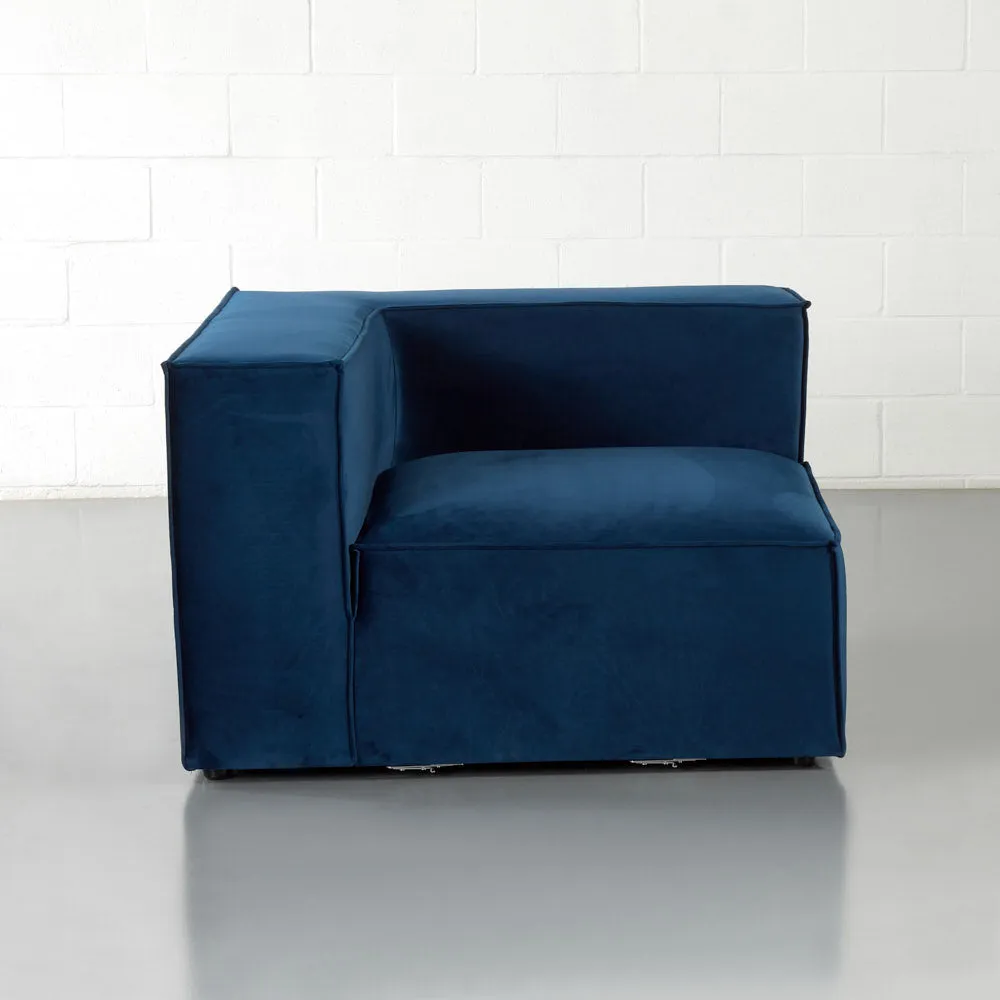 MASON - Blue Velvet Corner Chair Module