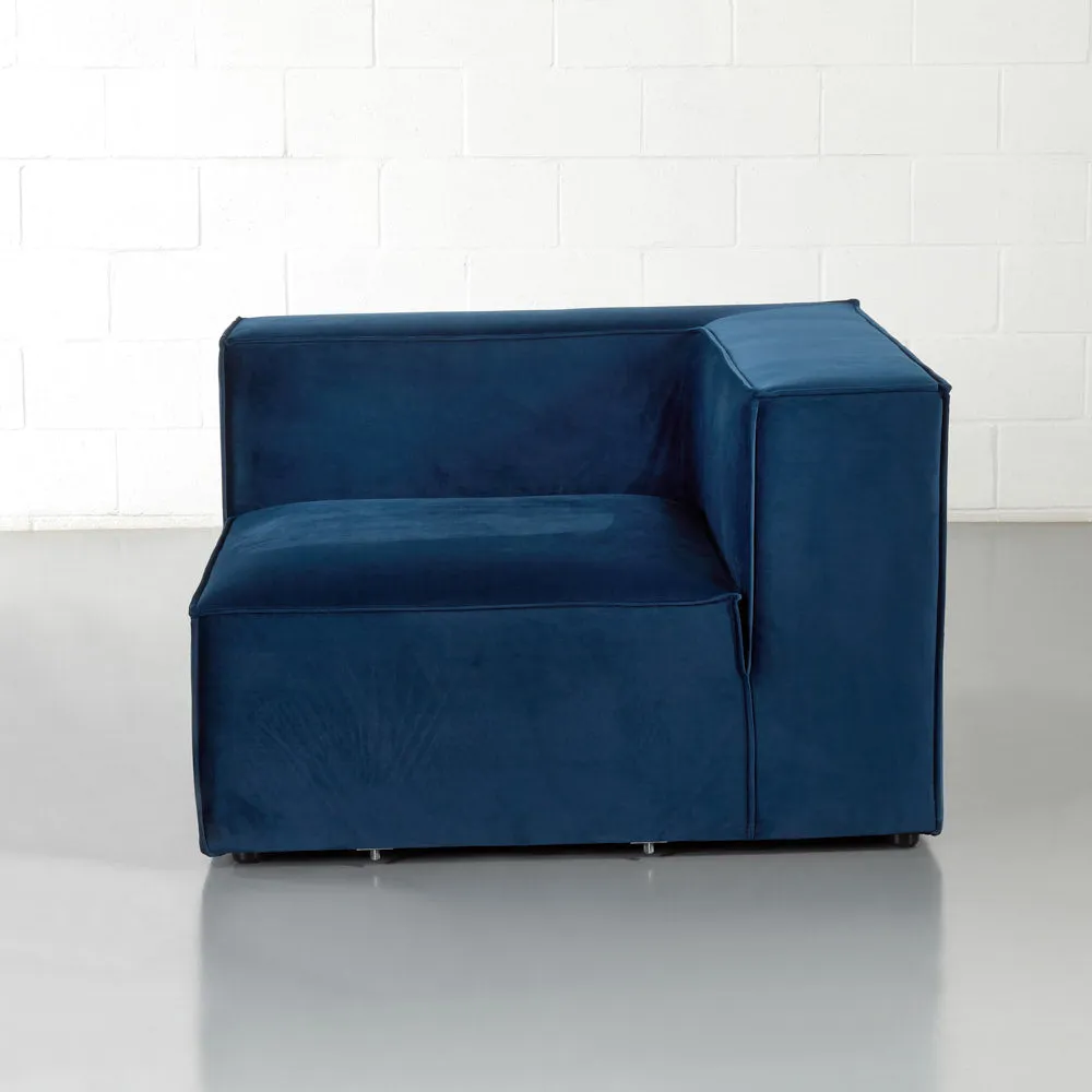 MASON - Blue Velvet Corner Chair Module