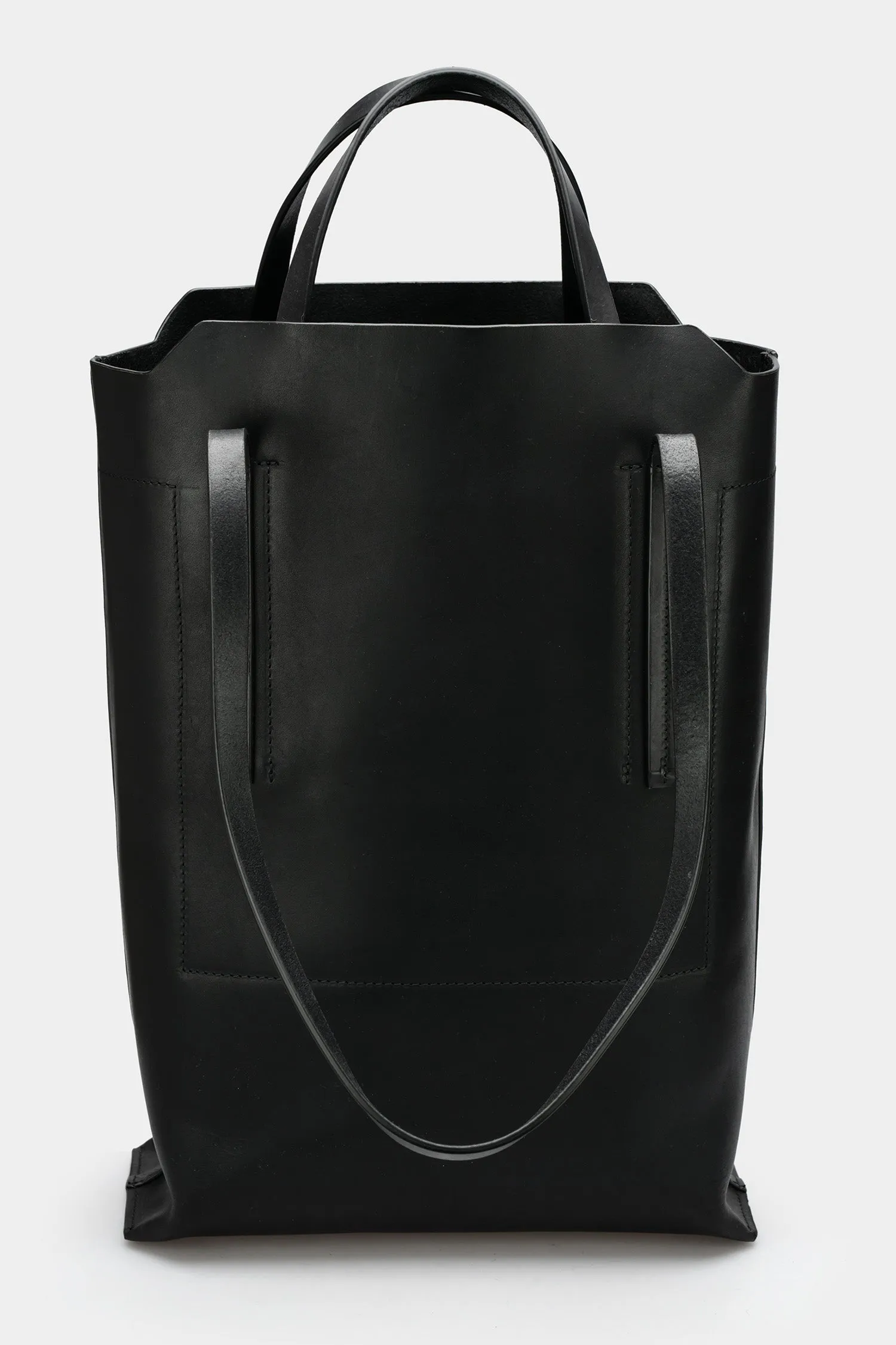 Medium leather shopper