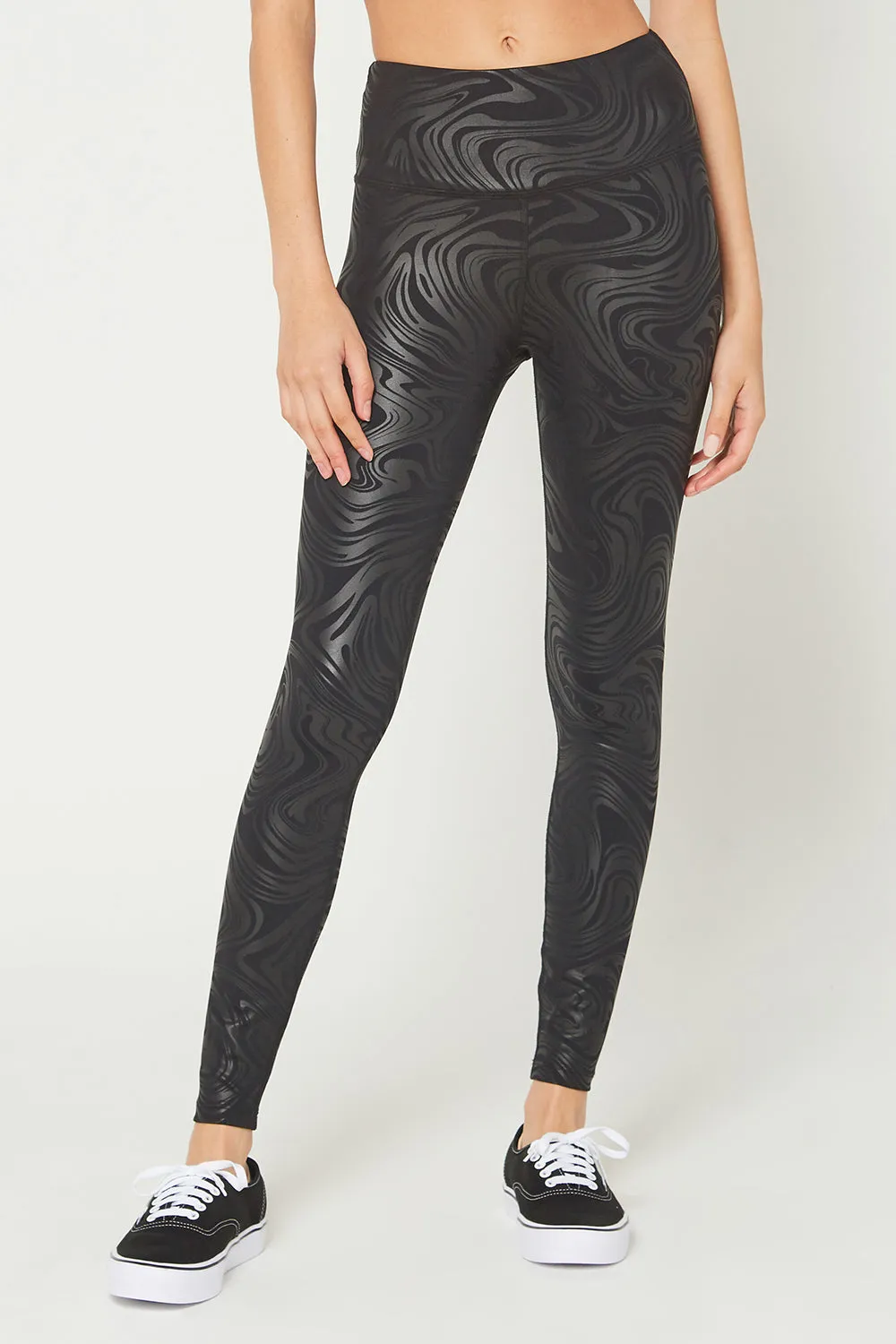 Metal and Marbled Leggings