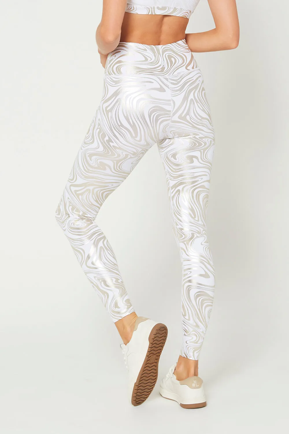 Metal and Marbled Leggings