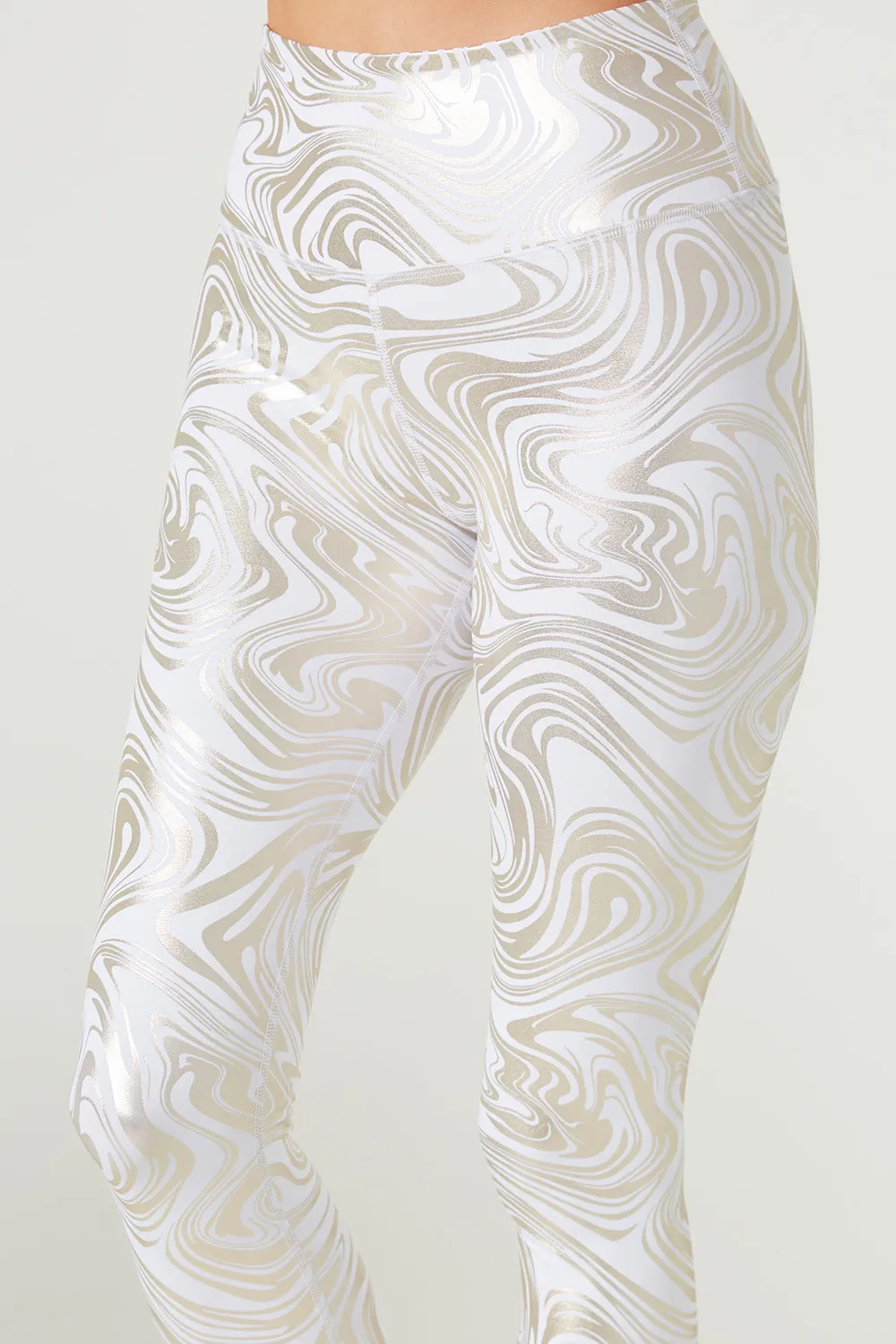 Metal and Marbled Leggings