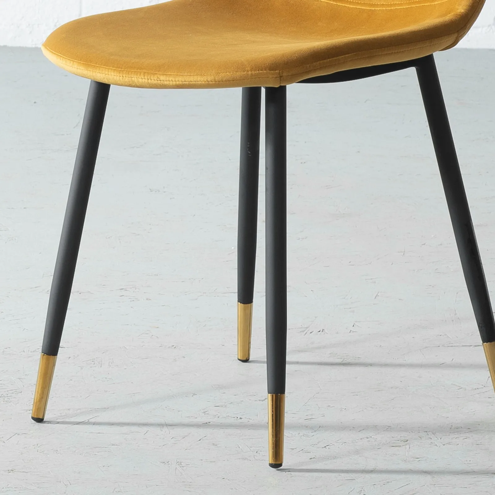 MILAN - Yellow Velvet Dining Chair