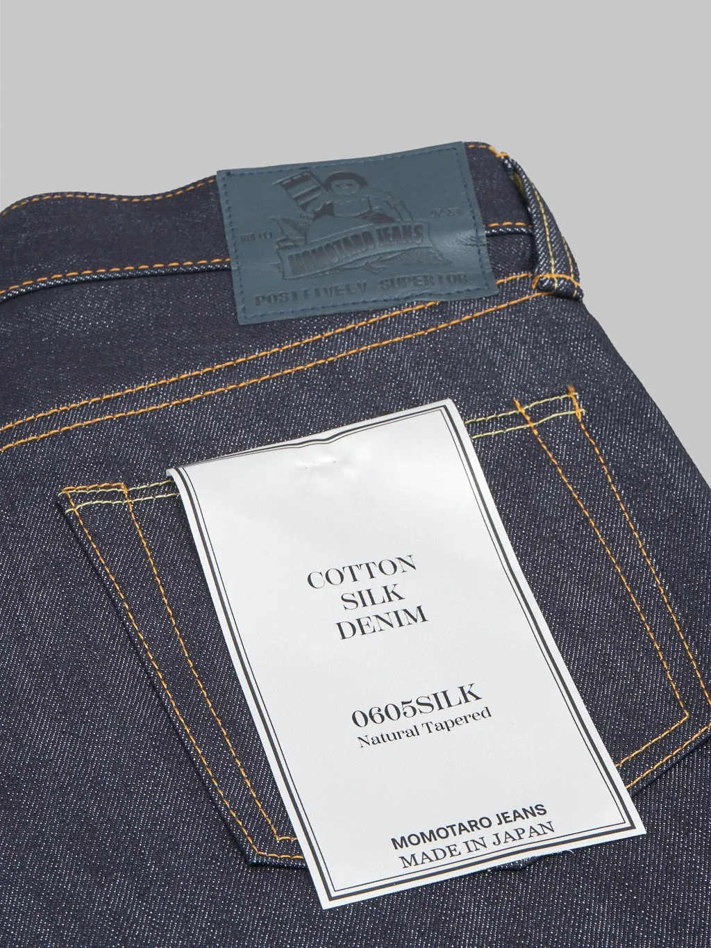 Momotaro 0605SILK 14.5oz Silk Denim Natural Tapered Jeans