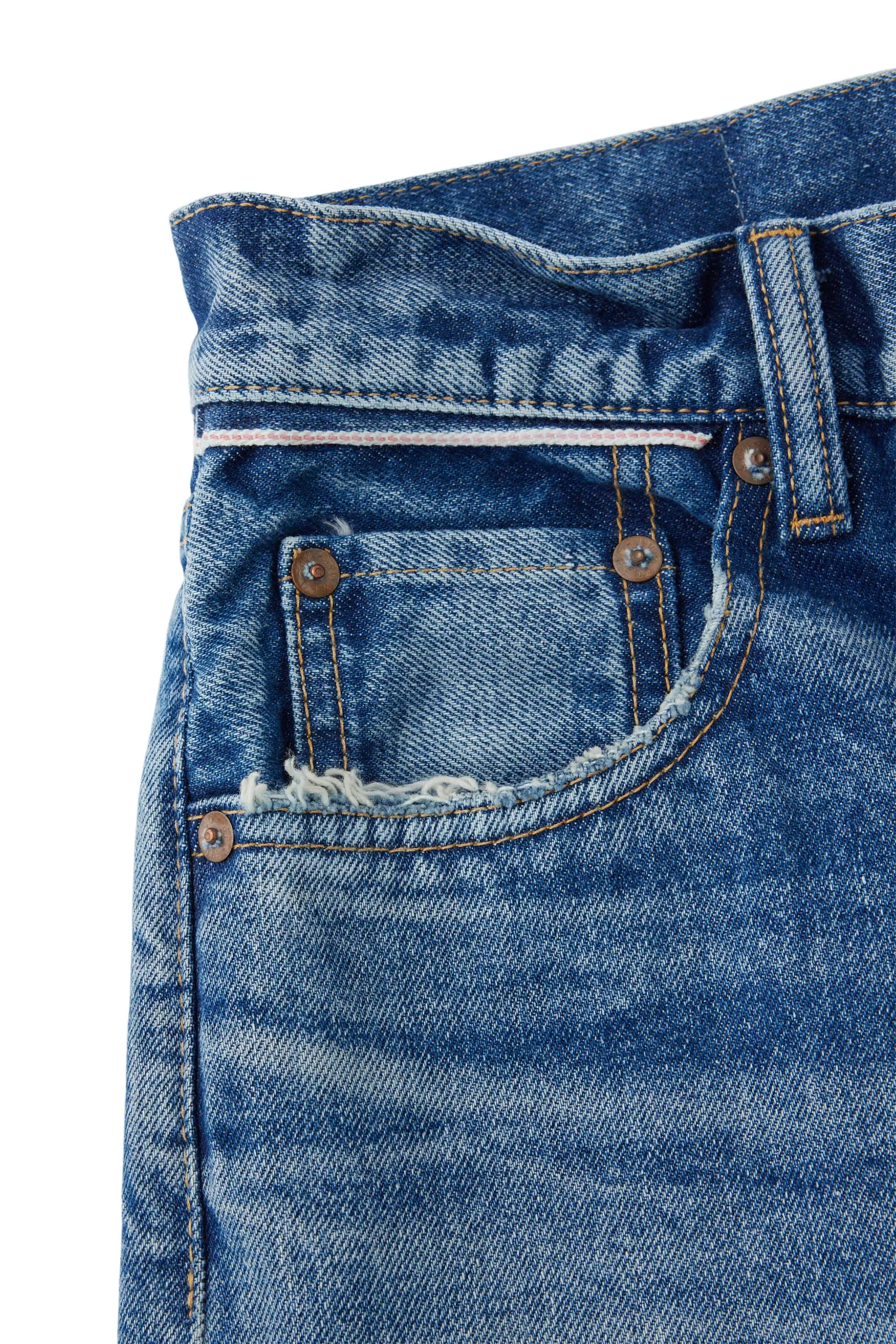 Moussy Denim Foxwoods Straight Jeans in Blue