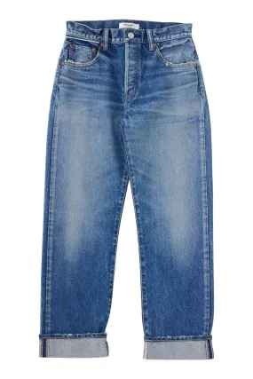 Moussy Denim Foxwoods Straight Jeans in Blue