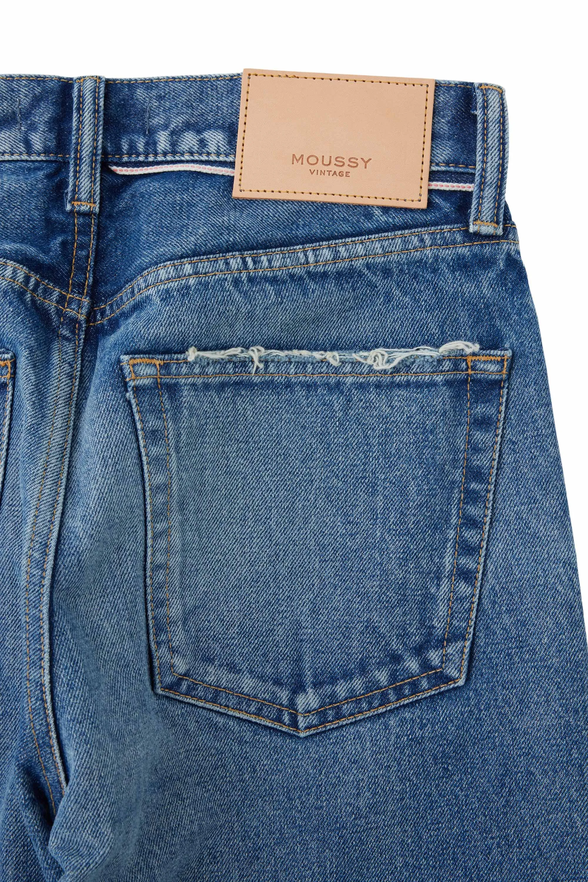 Moussy Denim Foxwoods Straight Jeans in Blue