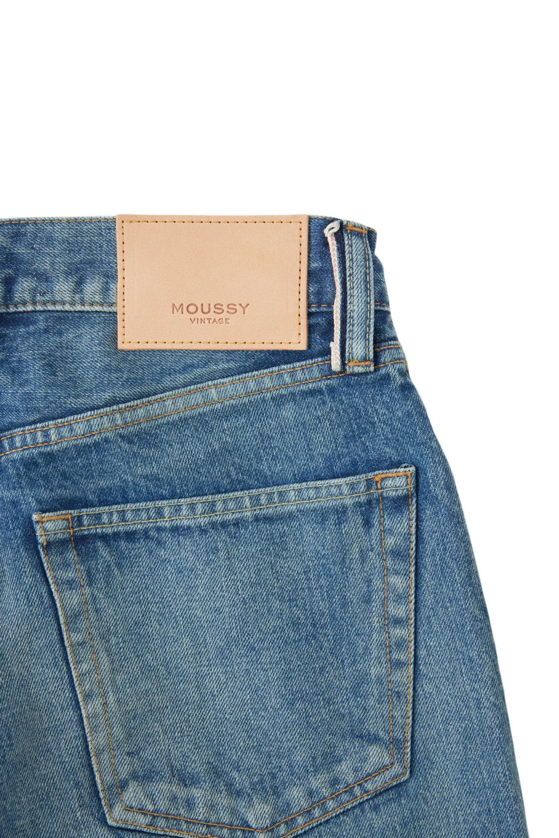 Moussy Denim Hopewell Selvedge Jeans in Dark Blue