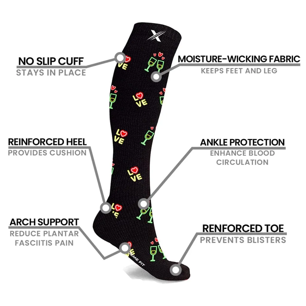 Neon Compression Socks (3-Pairs)