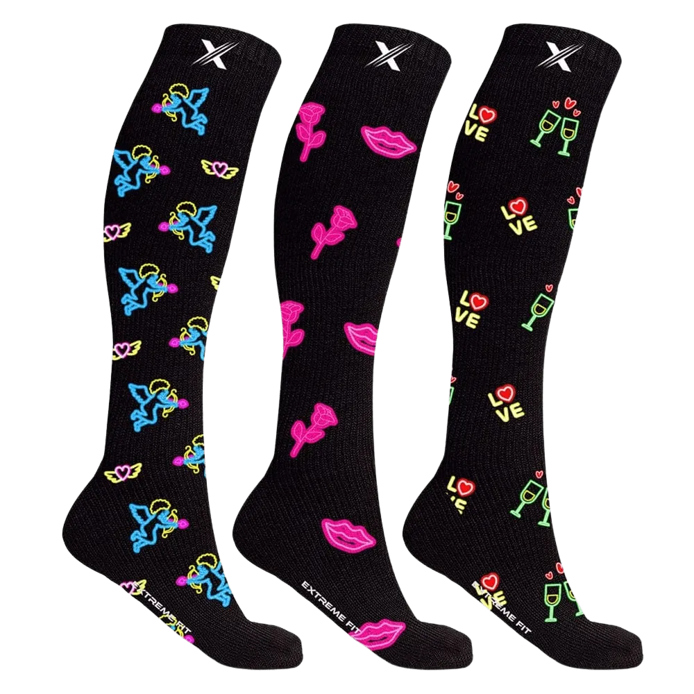 Neon Compression Socks (3-Pairs)