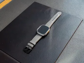 Gray Italian Leather Apple Watch Band by Olpr. Leather Goods Co.