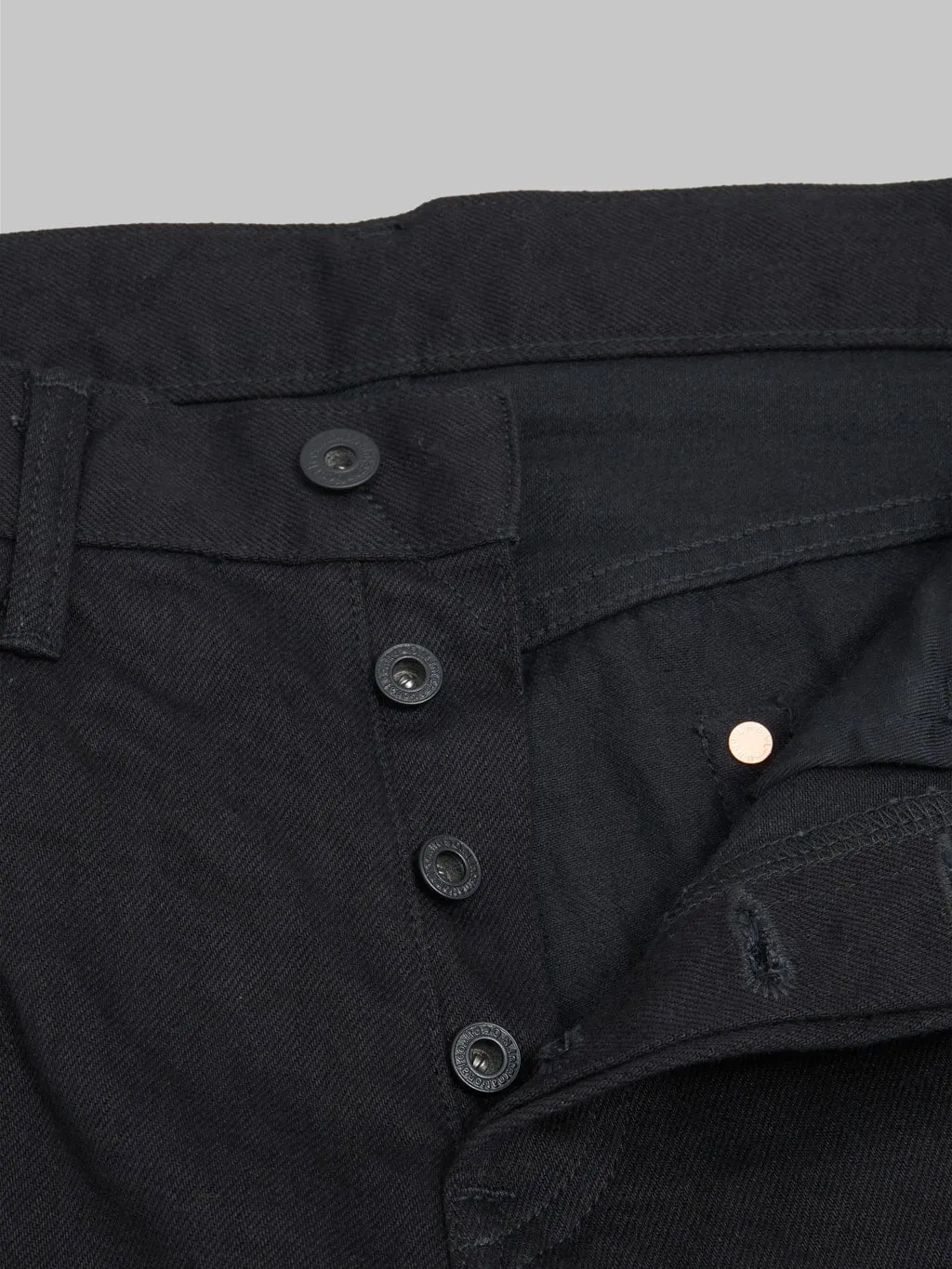 ONI Denim 286-13BK "Jet Black Denim" 13oz Neat Straight Jeans