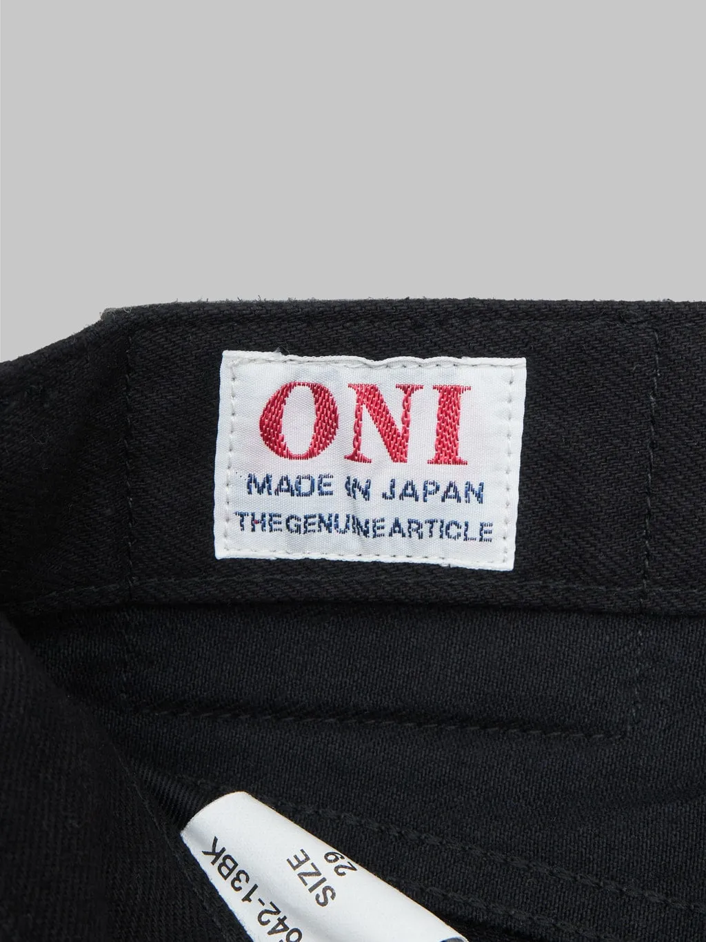 ONI Denim 286-13BK "Jet Black Denim" 13oz Neat Straight Jeans