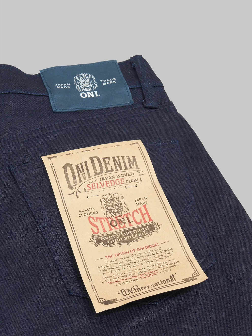 ONI Denim 526S-IDBK "High Power Stretch Denim" 11oz Semi Tight Straight Jeans