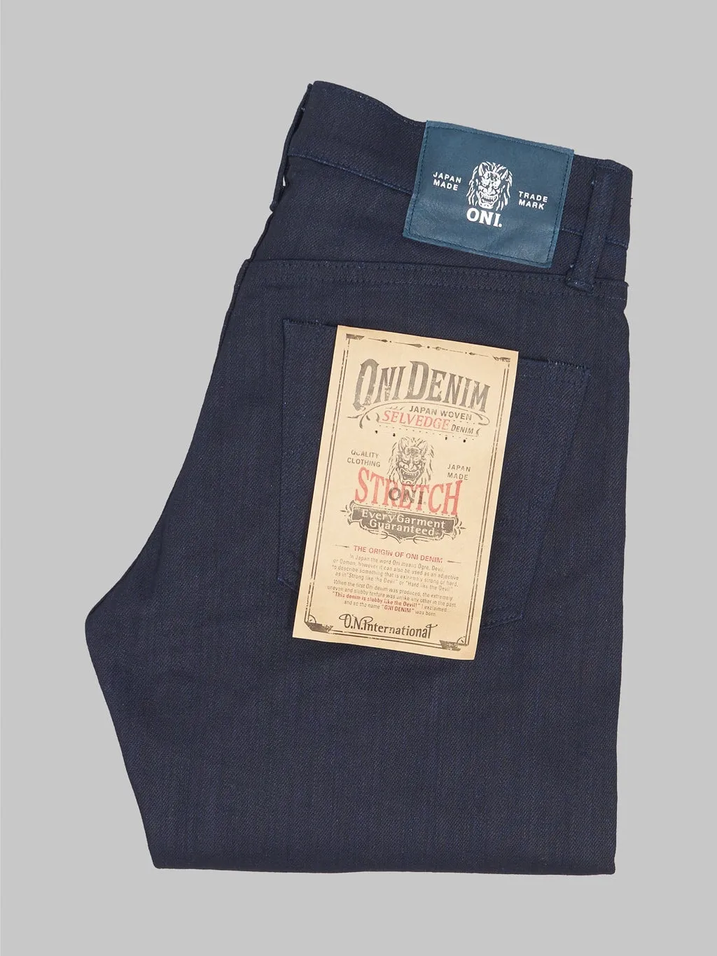 ONI Denim 526S-IDBK "High Power Stretch Denim" 11oz Semi Tight Straight Jeans