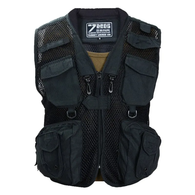 Outdoor Leisure Photojournalist Tooling Functional Multi-pocket Vest