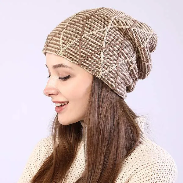 Pile Knitted Wool Earflaps Pile Hat 65619748C