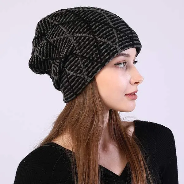 Pile Knitted Wool Earflaps Pile Hat 65619748C