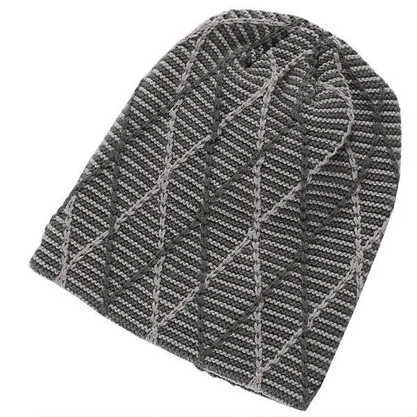 Pile Knitted Wool Earflaps Pile Hat 65619748C