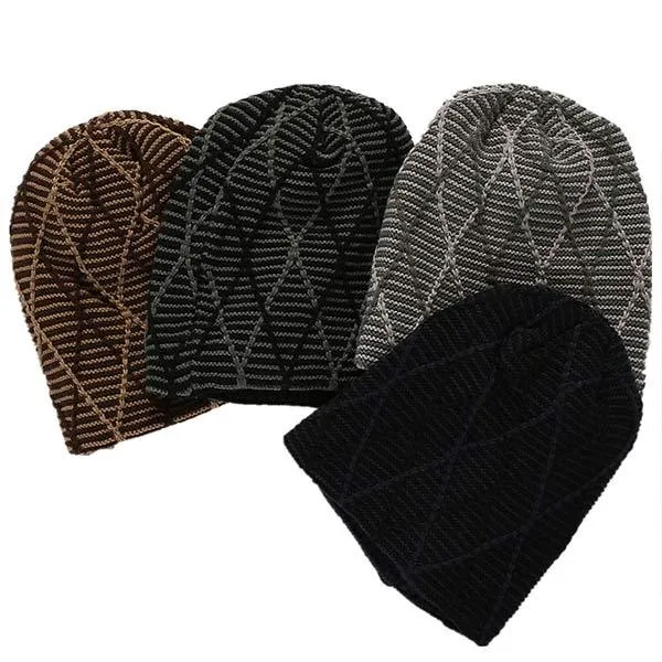 Pile Knitted Wool Earflaps Pile Hat 65619748C