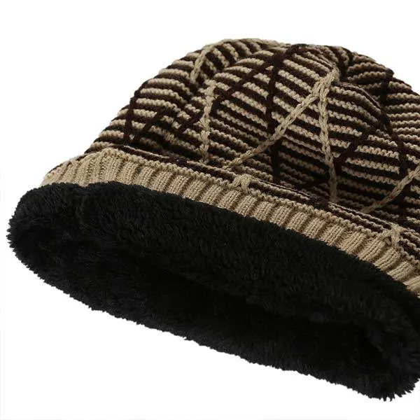 Pile Knitted Wool Earflaps Pile Hat 65619748C