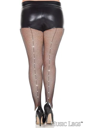 Rhinestone Backseam Pantyhose