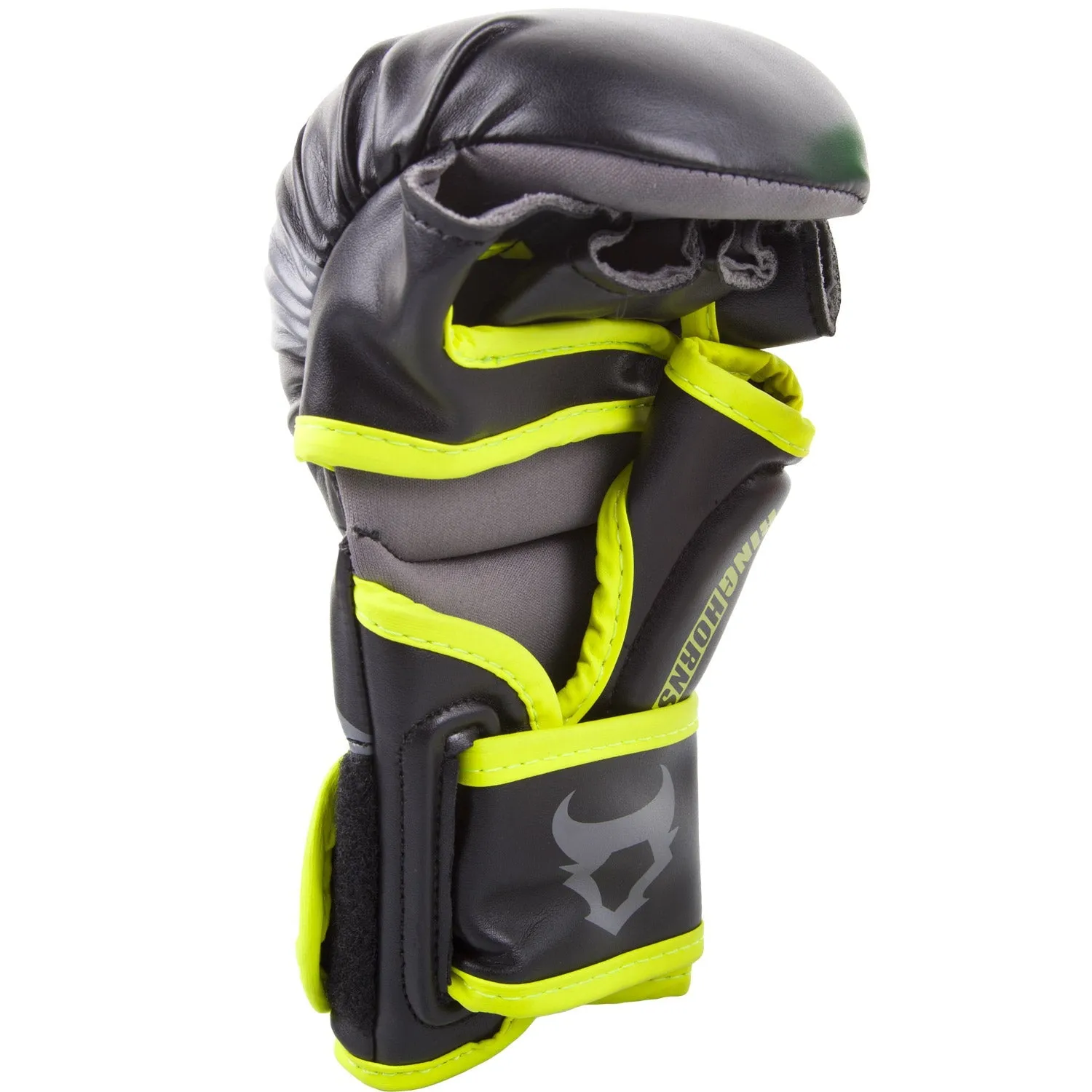 Ringhorns Charger Sparring Gloves - Black/Neo Yellow