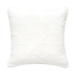 Shells White Velvet Pillow