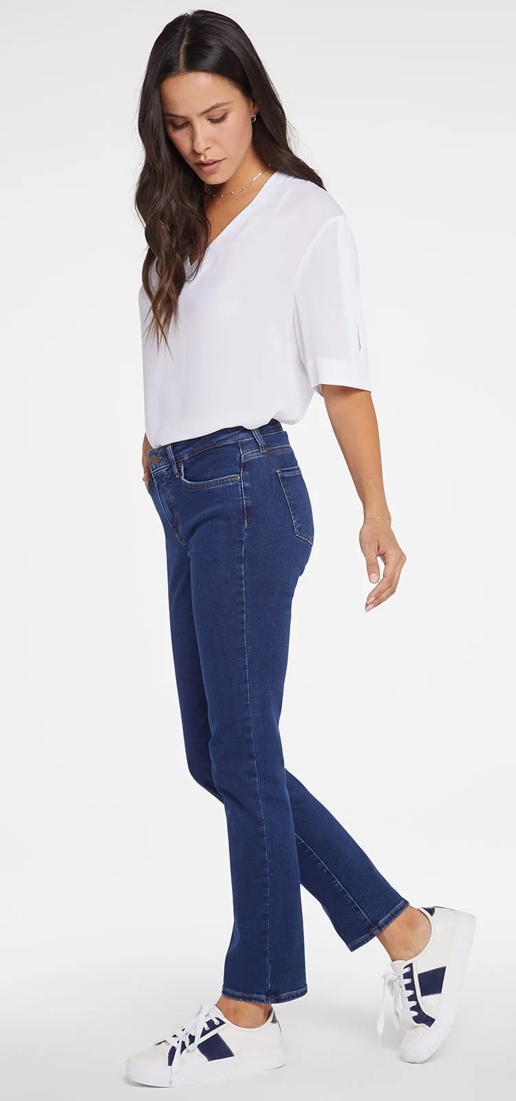 Sheri Slim Jeans Mediumblauw Premium Denim (Tall) | Quinn