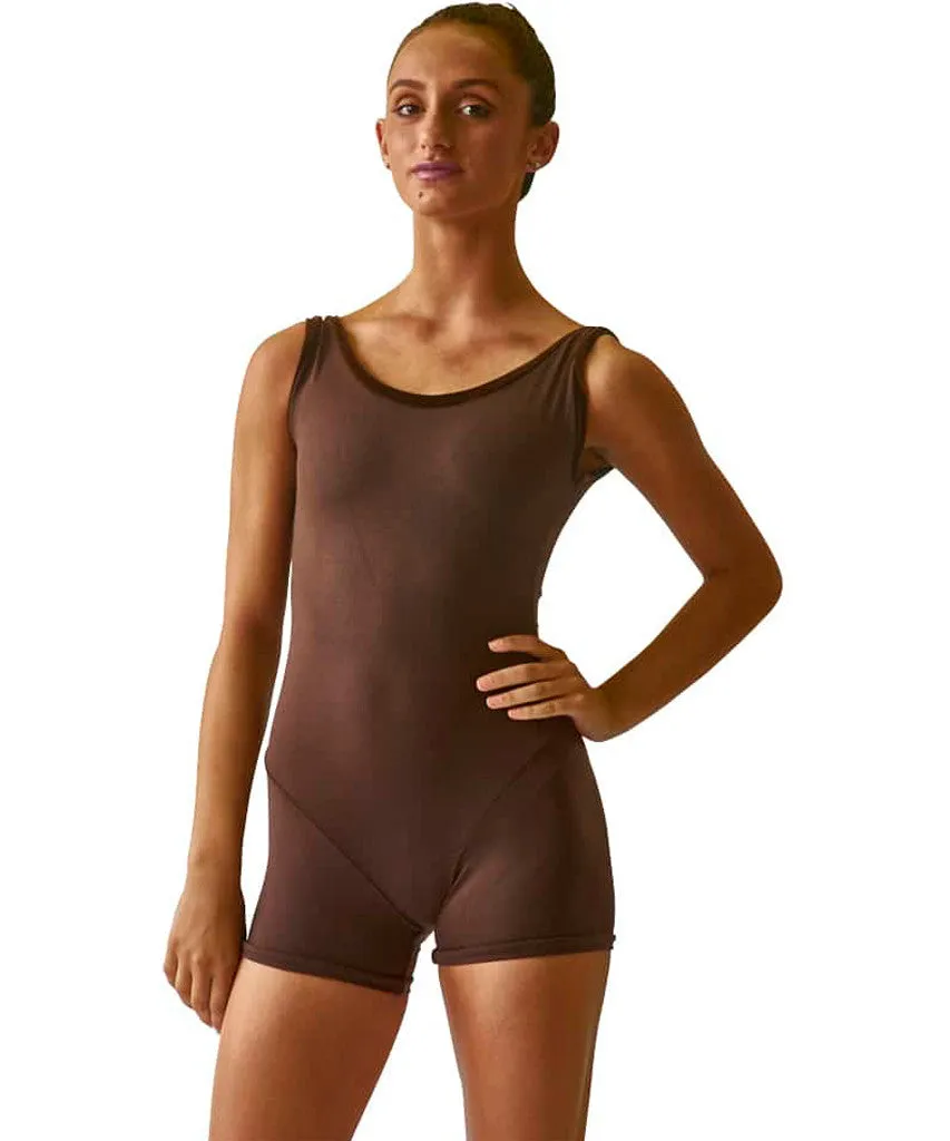 Shorty Unitard Velvet Trimmed Tank