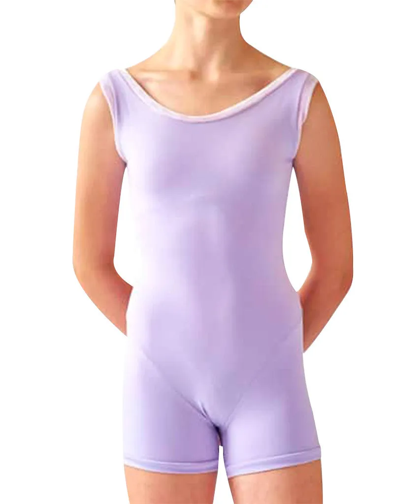 Shorty Unitard Velvet Trimmed Tank