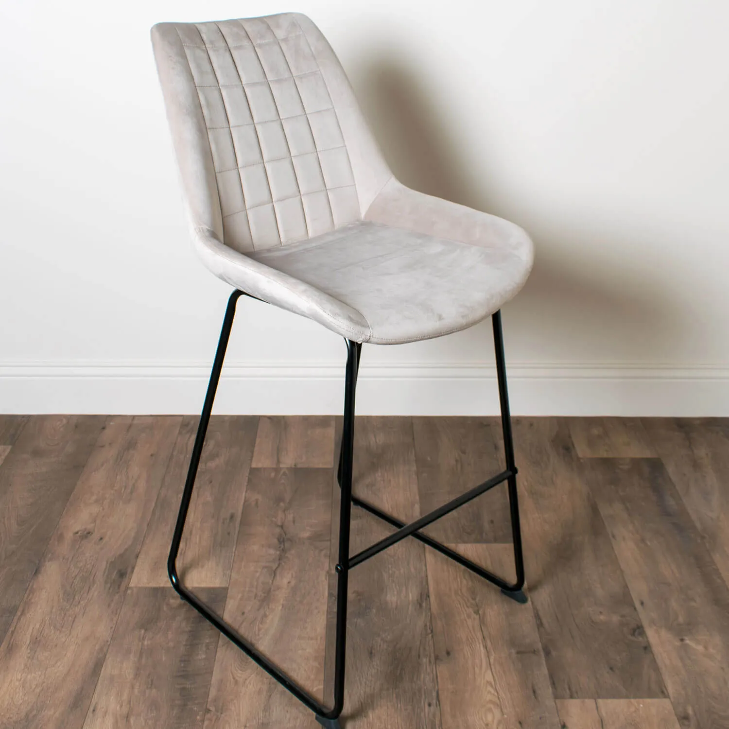 Sofia Bar Stool - Grey Velvet